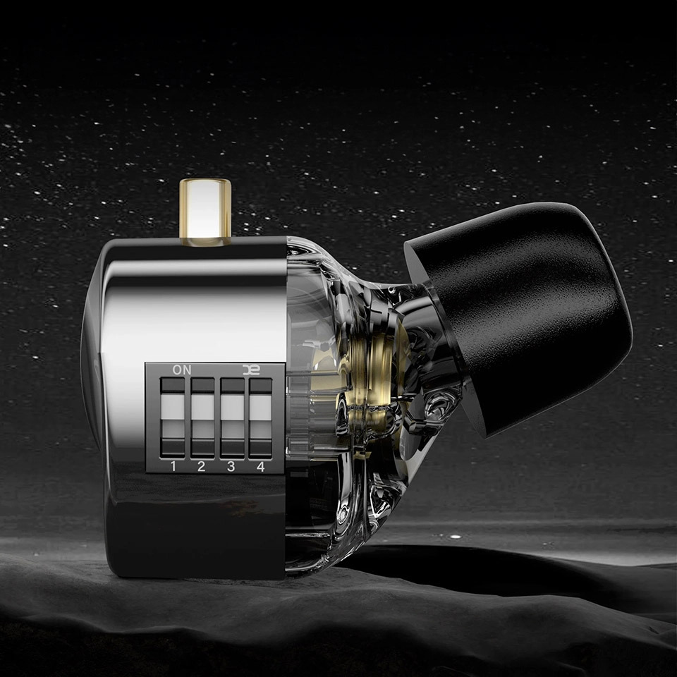Вакуумні навушники KZ Castor Bass Hi-Fi дротові IEM з подвійним динамічним драйвером